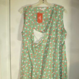 Stay Cute while Brest-feeding Flowery NWOT Sleeveless Nursing Top /Tunic